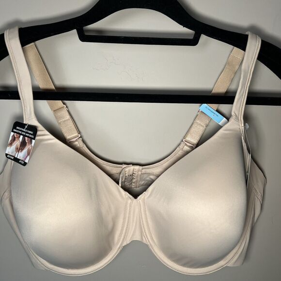 New Bali Smoothing Bra Lightly Lined Back & Side Smoothing Convertible Strap 42C - Picture 1 of 8